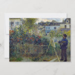 Renoir - Claude Monet Painting in his Garden Thank You Card<br><div class="desc">Claude Monet Painting in his Garden at Argenteuil (Claude Monet peignant dans son jardin a Argenteuil) - Pierre-Auguste Renoir,  Oil on Canvas,  1873</div>