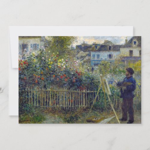 Renoir _ Claude Monet Painting in his Garden Thank You Card