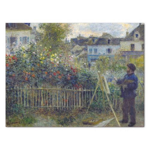Renoir _ Claude Monet Painting in his Garden Tissue Paper