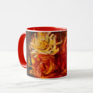 Renoir - Dahlias, fine art painting, Mug
