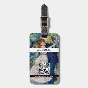 Renoir - Dance at Bougival - QR Code Luggage Tag