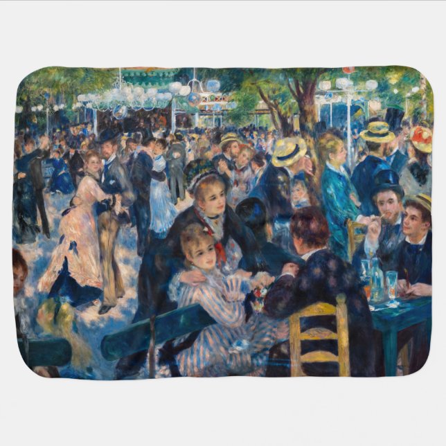 Renoir - Dance at Le Moulin de la Galette Baby Blanket (Horizontal)