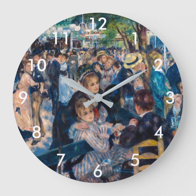 Renoir - Dance at Le Moulin de la Galette Large Clock (Front)