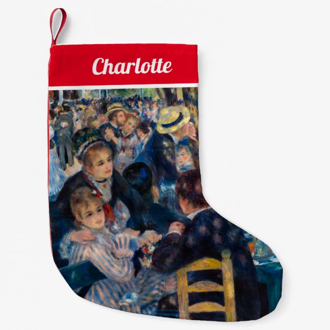 Renoir - Dance at Le Moulin de la Galette Small Christmas Stocking (Front)