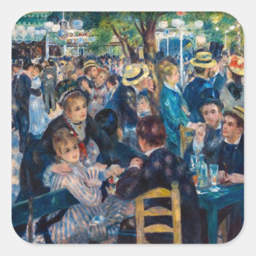 Renoir _ Dance at Le Moulin de la Galette Square Sticker