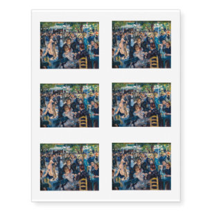Renoir - Dance at Le Moulin de la Galette Temporary Tattoos
