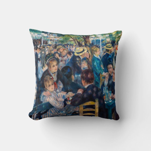 Renoir - Dance at Le Moulin de la Galette Throw Pillow (Front)