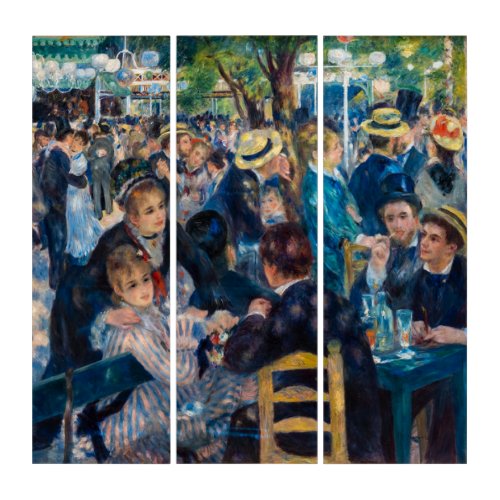 Renoir _ Dance at Le Moulin de la Galette Triptych