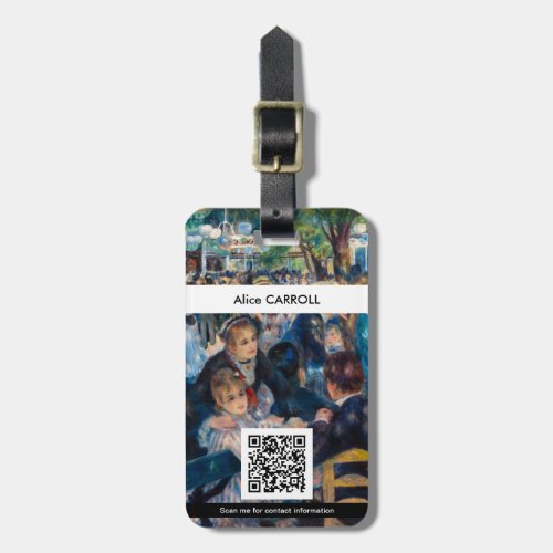 Renoir _ Dance at Moulin de la Galette _ QR Code Luggage Tag