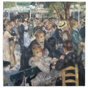 Renoir Dance at Moulin de la Galette Vintage Cloth Napkin