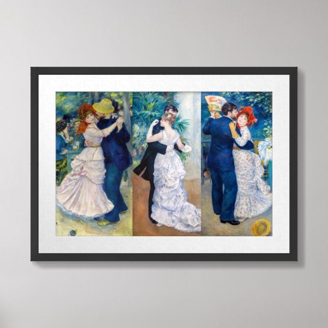Renoir - Dance serie: Bougival, City & Country Framed Art (Framed Front)