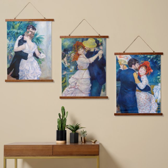 Renoir - Dance serie: Bougival, City & Country Hanging Tapestry (Asymmetrical)