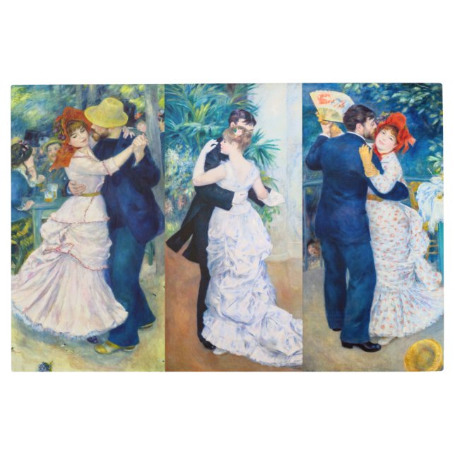 Renoir - Dance serie: Bougival, City & Country Metal Print (Front)