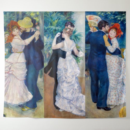 Renoir _ Dance serie Bougival City  Country Tapestry