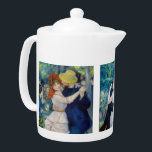 Renoir - Dance serie: Bougival, City & Country Teapot<br><div class="desc">Dance serie by Pierre-Auguste Renoir in 1883: Dance at Bougival, City Dance and Country Dance</div>