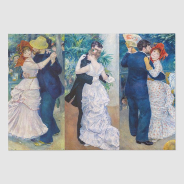 Renoir - Dance serie: Bougival, City & Country Tissue Paper (Front)