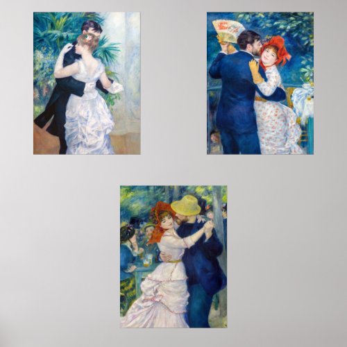Renoir _ Dance serie Bougival City  Country Wall Art Sets