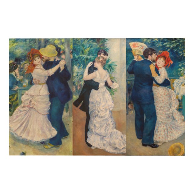 Renoir - Dance serie: Bougival, City & Country Wood Wall Art (Front)
