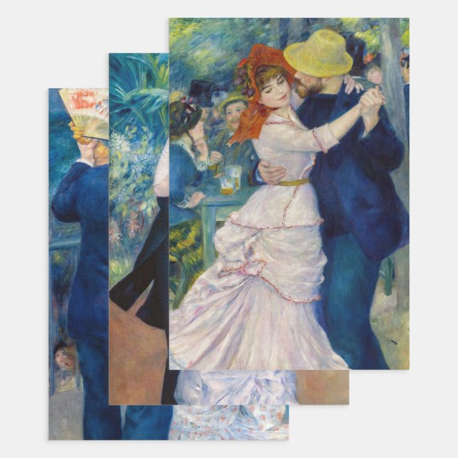 Renoir - Dance serie: Bougival, City & Country Wrapping Paper Sheets (Creator Uploaded)