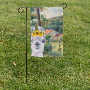 Renoir Environs of Briey and the Fancy Llama Garden Flag