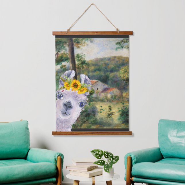 Renoir Environs of Briey and the Fancy Llama  Hanging Tapestry (Living Room)
