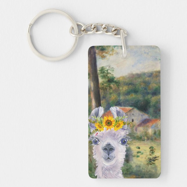 Renoir Environs of Briey and the Fancy Llama  Keychain (Front)