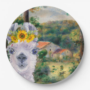 Renoir Environs of Briey and the Fancy Llama  Paper Plates