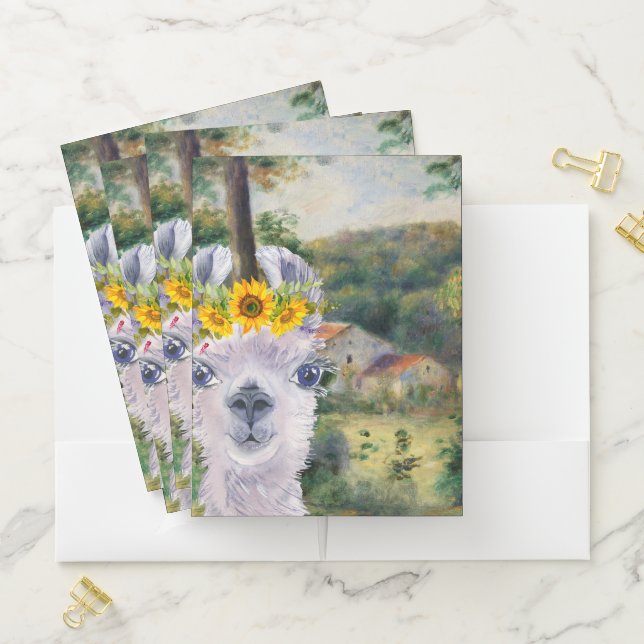 Renoir Environs of Briey and the Fancy Llama  Pocket Folder (In Situ)