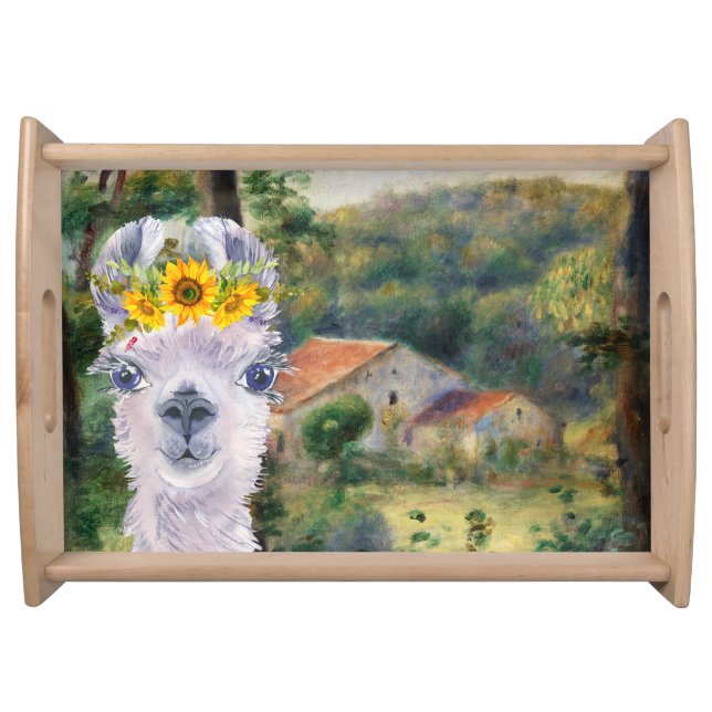 Renoir Environs of Briey and the Fancy Llama  Serving Tray (Front)