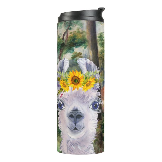Renoir Environs of Briey and the Fancy Llama  Thermal Tumbler (Rotated Left)