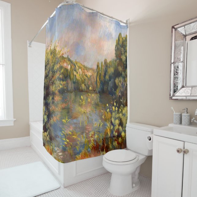 Renoir famous painting, Lakeside Shower Curtain (In Situ)