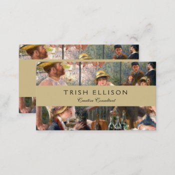Renoir French Luncheon Boating Party Business Card by antiqueart at Zazzle
