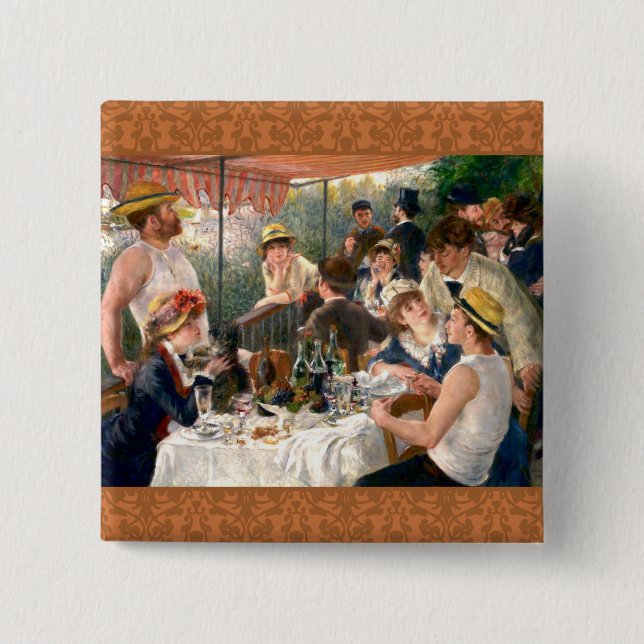 Renoir French Luncheon Boating Party Button (Front)
