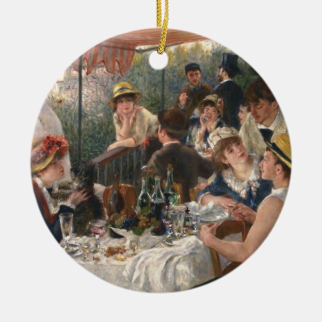 Renoir French Luncheon Boating Party Ceramic Ornament (Front)