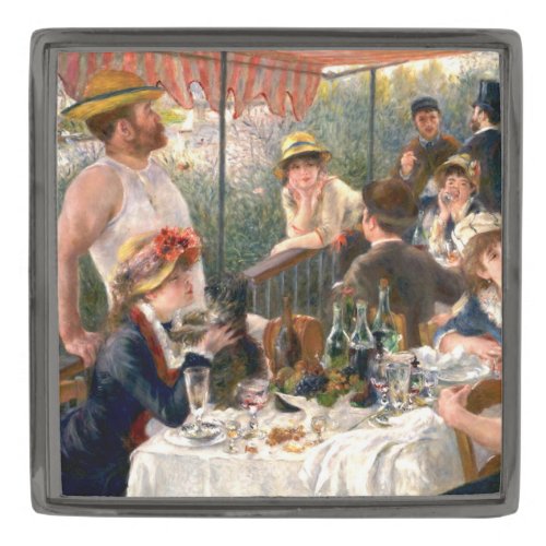 Renoir French Luncheon Boating Party Gunmetal Finish Lapel Pin