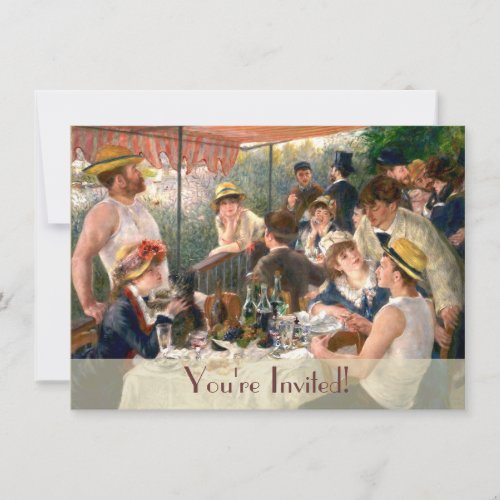 Renoir French Luncheon Boating Party Invitation