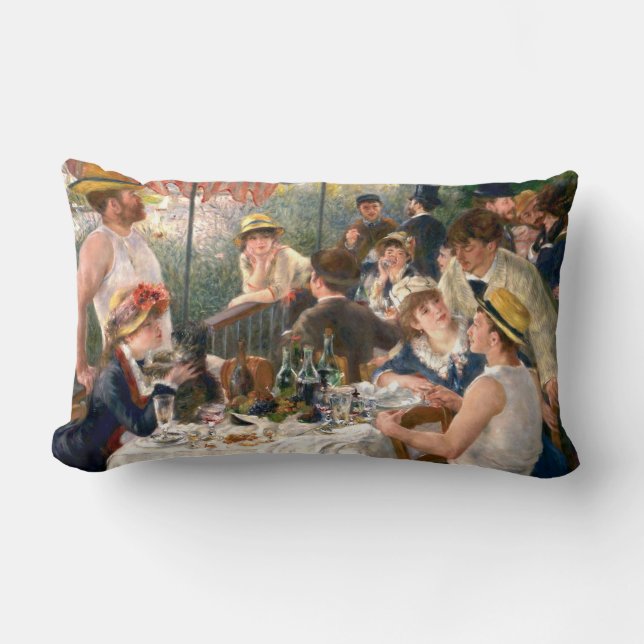 Renoir French Luncheon Boating Party Lumbar Pillow (Front)