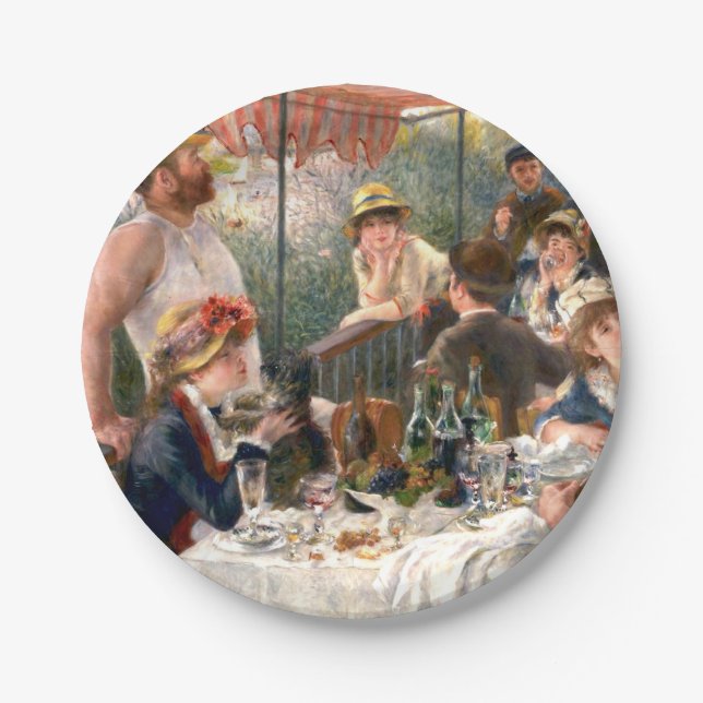 Renoir French Luncheon Boating Party Paper Plates (Front)