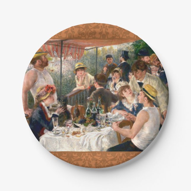 Renoir French Luncheon Boating Party Paper Plates (Front)