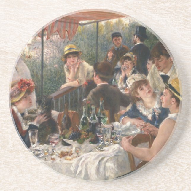 Renoir French Luncheon Boating Party Sandstone Coaster (Front)