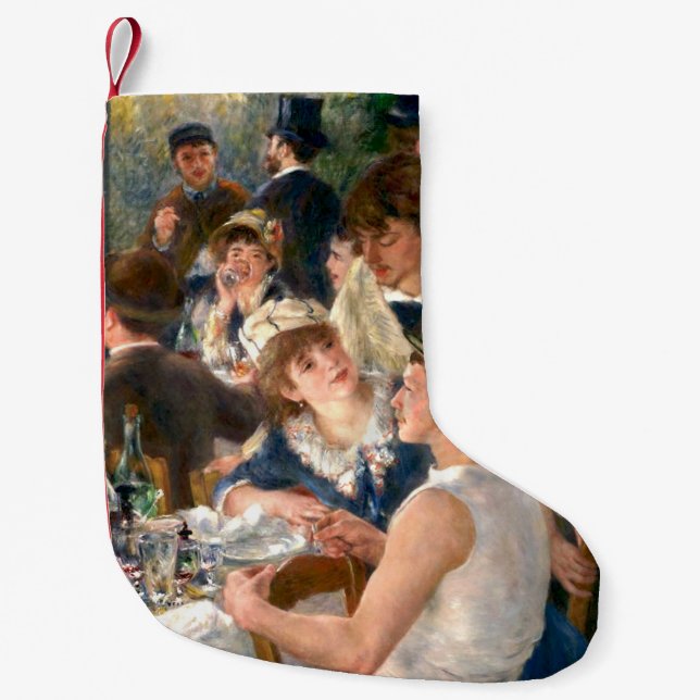 Renoir French Luncheon Boating Party Small Christmas Stocking (Front)