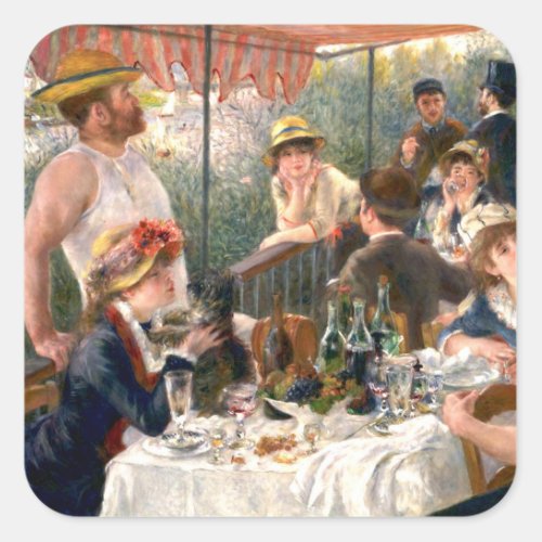 Renoir French Luncheon Boating Party Square Sticker