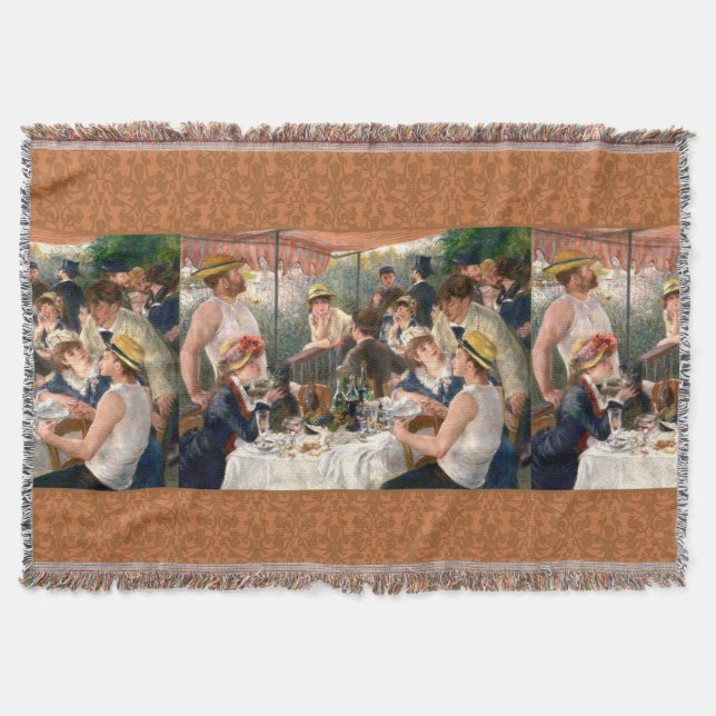 Renoir French Luncheon Boating Party Throw Blanket (Front)