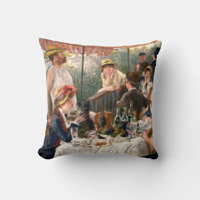 Renoir French Luncheon Boating Party Throw Pillow (Front)