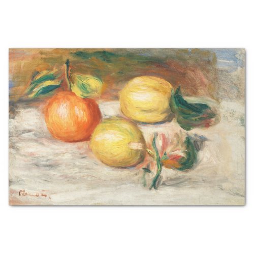 Renoir Fruit Still Life Floral Lemon Decoupage Tissue Paper