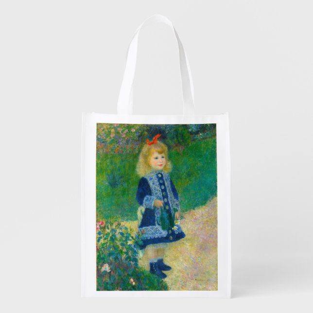 Renoir Girl with a Watering Can Grocery Bag (Front)