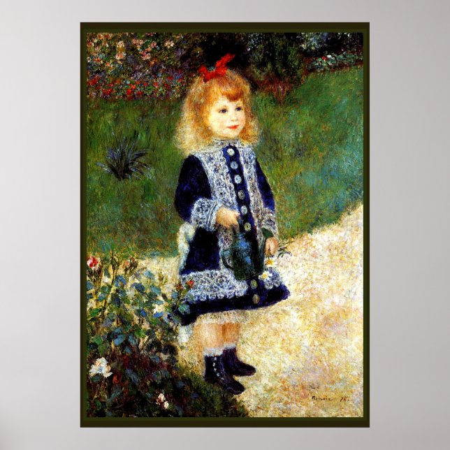 Renoir - Girl with a Watering Can Poster (Front)