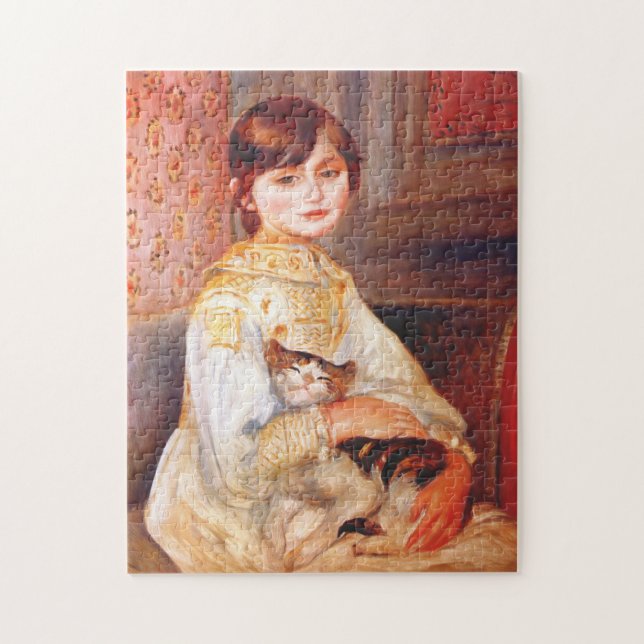 Renoir Girl With Cat Puzzle (Vertical)