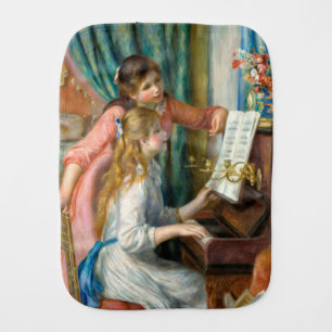 Renoir Girls at the Piano Impressionism Painting Baby Burp Cloth