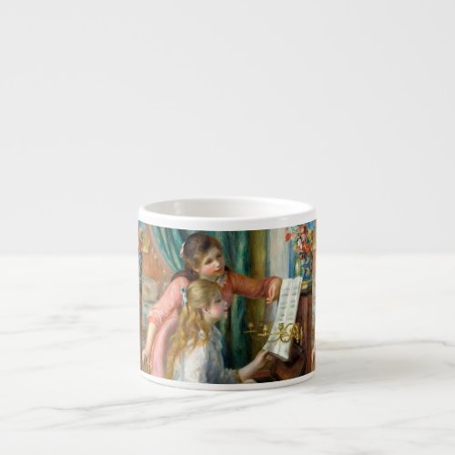 Renoir Girls at the Piano Impressionism Painting Espresso Cup
